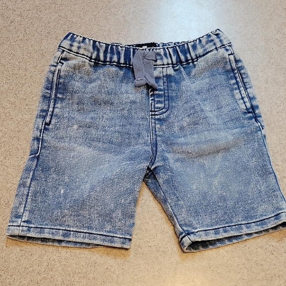 7 For All Mankind Distressed Color Denim Shorts with Elastic Waistband Size 24 M - Picture 1 of 7